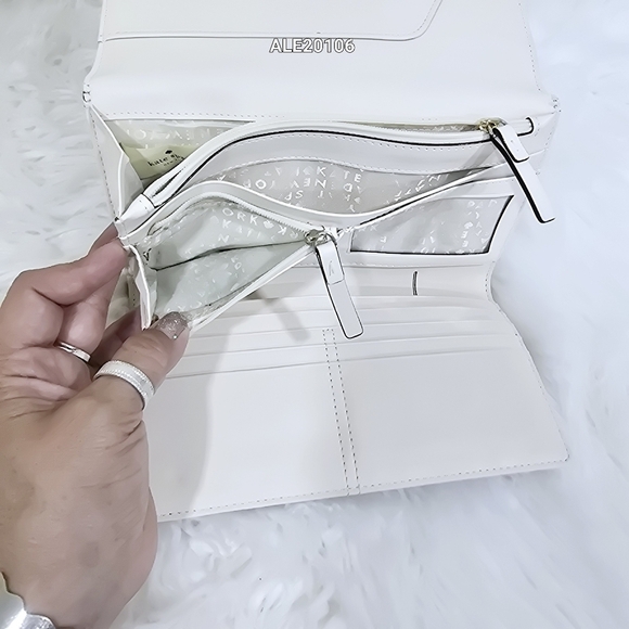 Kate Spade Gray Leather Large Wallet - Picture 9 of 16